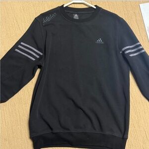 Adidas Black Crewneck with Silver Accents
